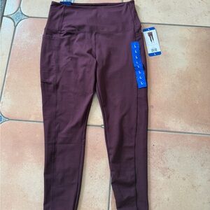 Danskin High-Waisted Leggings - Burgundy